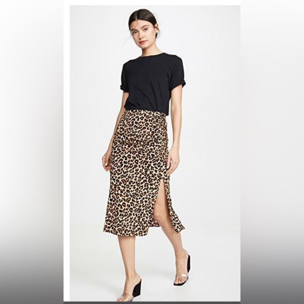Veronica Beard leopard print skirt